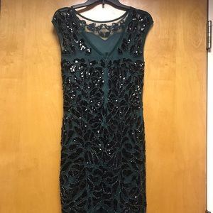 Dresses - 1920’s Style Mermaid Dress- Emerald & Black Detail Dresses - 1920’s Style Mermaid Dress- Emerald & Black Detail